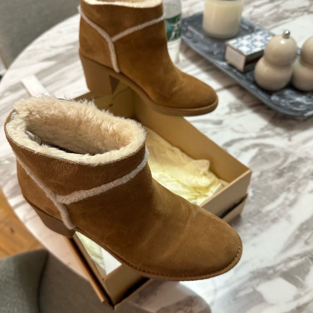 UGG Chestnut Ankle Boots with Shearling Lining